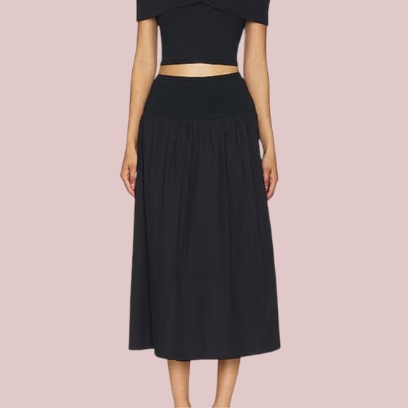 EUC Women's FREE PEOPLE x Free-est "Cooler in Capri" Skirt Black | Size L - Picture 2 of 9